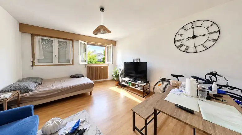 Pièce de vie lumineuse sur jardin — Lot de 4 studios de 107m² à Châteauroux